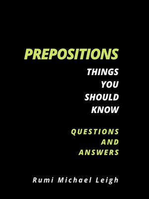 cover image of Prepositions